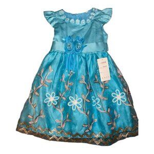 Blue tulle Are you doing? dress with bead accents size 24months
